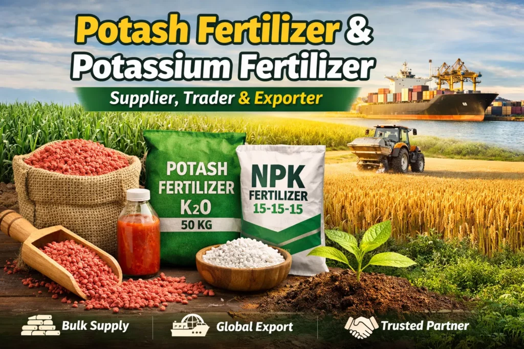 Potash Fertilizer & Potassium Fertilizer Supplier, Trader & Exporter